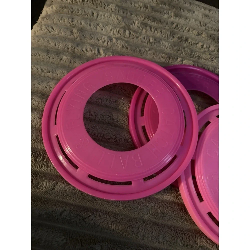 Frisbee Golf Disc Ring Lot of 3 Pcs Pink Catch Ball Flying Saucer